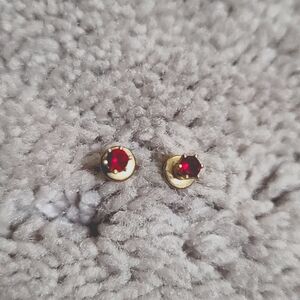 Red Stud Earrings